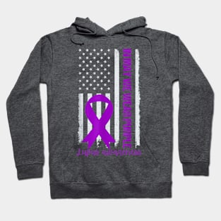 Purple up for lupus awareness US flag Hoodie